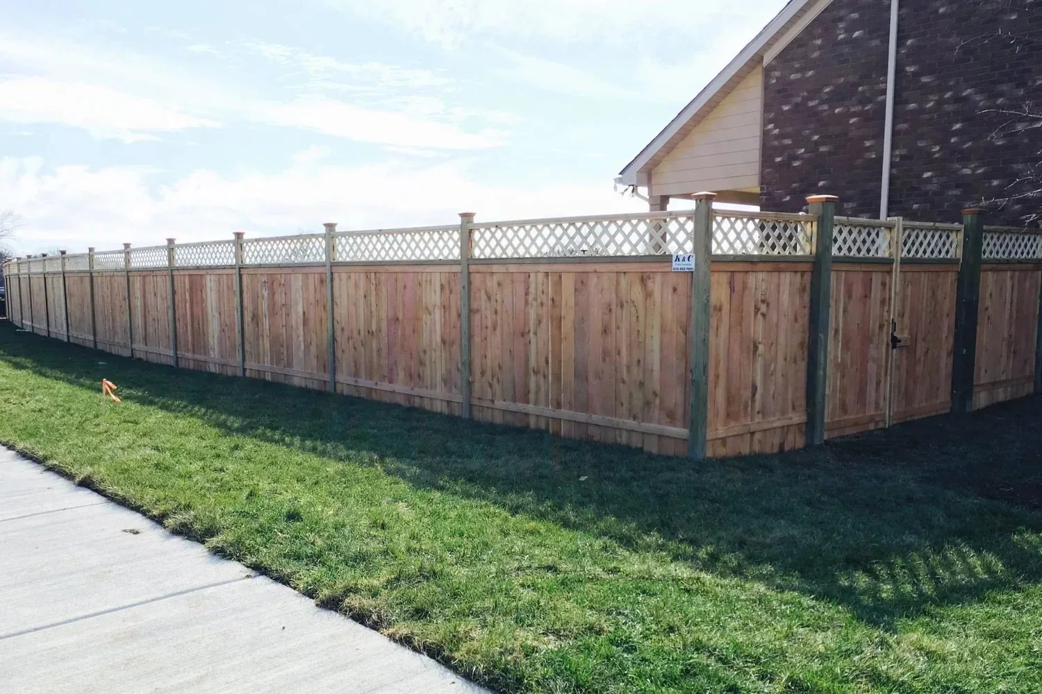 Fence installed by K&C Fence Company